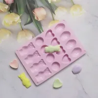 Cute Heart Shape Solid Color Shell Silica Gel Bakeware 1 Piece main image 6