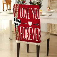 Romantic Cartoon Letter Polyester Chair Cover sku image 3