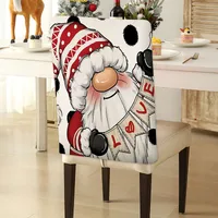 Romantic Cartoon Letter Polyester Chair Cover sku image 1
