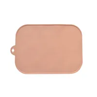 Cute Cherry Solid Color Bow Knot Silica Gel Placemat 1 Piece sku image 2
