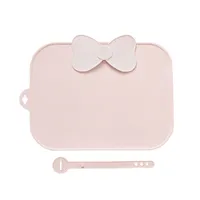 Cute Cherry Solid Color Bow Knot Silica Gel Placemat 1 Piece sku image 15