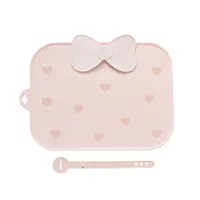 Cute Cherry Solid Color Bow Knot Silica Gel Placemat 1 Piece sku image 17