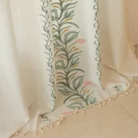 Pastoral Plant Tassel Polyester Fabric Curtains main image 5