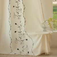 Classical Flower Polyester Fabric Curtains main image 2