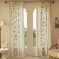 Classical Flower Polyester Fabric Curtains main image 1