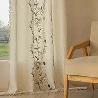 Classical Flower Polyester Fabric Curtains main image 5
