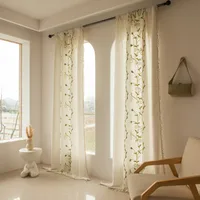 Classical Flower Polyester Fabric Curtains main image 3
