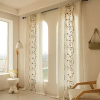 Classical Flower Polyester Fabric Curtains main image 4