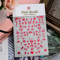 Romantic Heart Shape PVC Nail Decoration Accessories sku image 4