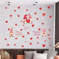 Cute Cartoon Letter Heart Shape PVC Wall Sticker Wall Art main image 4