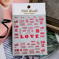 Romantic Heart Shape PVC Nail Decoration Accessories sku image 12