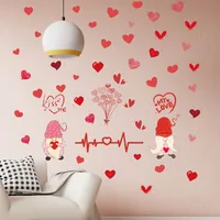Cute Cartoon Letter Heart Shape PVC Wall Sticker Wall Art main image 5