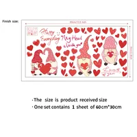 Cute Cartoon Letter Heart Shape PVC Wall Sticker Wall Art main image 2