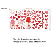Cute Cartoon Letter Heart Shape PVC Wall Sticker Wall Art sku image 2