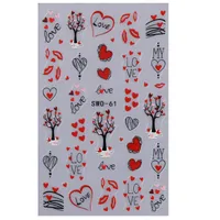 Sweet Letter Heart Shape Rose PVC Nail Decoration Accessories main image 4