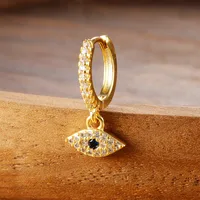 1 Piece Retro Geometric Devil's Eye Copper Earrings Ear Studs sku image 8