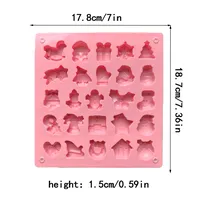 Christmas Cute Christmas Tree Santa Claus Solid Color Silica Gel Bakeware 1 Piece main image 2