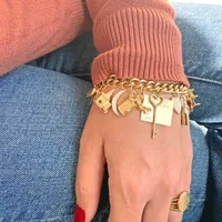 Vintage Style Classic Style Letter Ball Boots 304 Stainless Steel Zircon 18K Gold Plated Jewelry Accessories main image 4