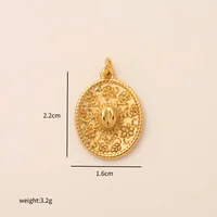 Vintage Style Classic Style Letter Ball Boots 304 Stainless Steel Zircon 18K Gold Plated Jewelry Accessories sku image 1