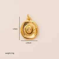 Vintage Style Classic Style Letter Ball Boots 304 Stainless Steel Zircon 18K Gold Plated Jewelry Accessories sku image 4