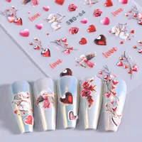 Sweet Letter Heart Shape Rose PVC Nail Decoration Accessories main image 1