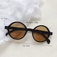 Casual Vacation Modern Style Solid Color Pc Round Frame Full Frame Glasses sku image 5