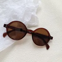 Casual Vacation Modern Style Solid Color Pc Round Frame Full Frame Glasses sku image 4