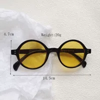 Casual Vacation Modern Style Solid Color Pc Round Frame Full Frame Glasses sku image 6