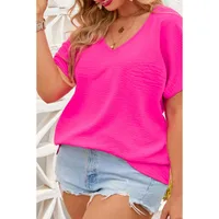 Women's T-shirt Short Sleeve T-Shirts Casual Solid Color main image 1