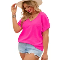 Women's T-shirt Short Sleeve T-Shirts Casual Solid Color sku image 1