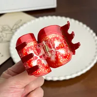 Women's Cute Strawberry Arylic Printing Hair Claws main image 5