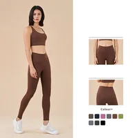 Sports Solid Color Nylon Spandex Collarless Active Bottoms Leggings main image 1