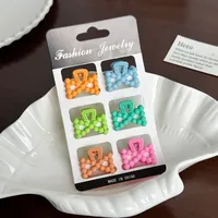 Women's Cartoon Style Solid Color Resin Hair Claws sku image 1