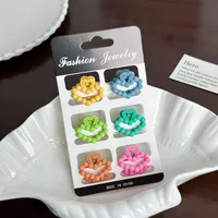 Women's Cartoon Style Solid Color Resin Hair Claws sku image 2