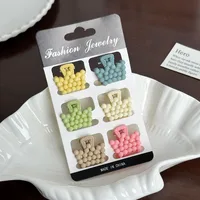 Women's Cartoon Style Solid Color Resin Hair Claws sku image 4