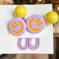 Women's Cute Smile Face Arylic Hair Tie sku image 2