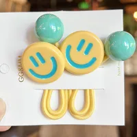 Women's Cute Smile Face Arylic Hair Tie sku image 3