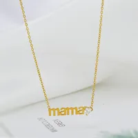 Basic Simple Style Letter Titanium Steel Plating Mother'S Day Women's Pendant Necklace main image 1