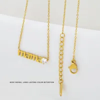 Basic Simple Style Letter Titanium Steel Plating Mother'S Day Women's Pendant Necklace main image 3
