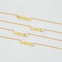 Basic Simple Style Letter Titanium Steel Plating Mother'S Day Women's Pendant Necklace main image 4