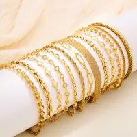 Basic Simple Style Geometric 316L Stainless Steel  Plating Women's Bracelets main image 1