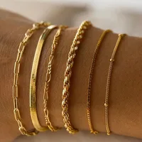 Basic Simple Style Geometric 316L Stainless Steel  Plating Women's Bracelets main image 2
