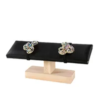 Modern Style Geometric Rubber Wood Flannel Jewelry Rack main image 4