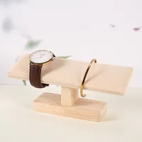 Modern Style Geometric Rubber Wood Flannel Jewelry Rack main image 1