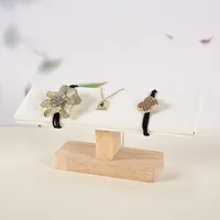 Modern Style Geometric Rubber Wood Flannel Jewelry Rack main image 5