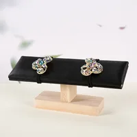 Modern Style Geometric Rubber Wood Flannel Jewelry Rack sku image 3