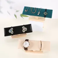 Modern Style Geometric Rubber Wood Flannel Jewelry Rack main image 2