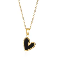 Simple Style Heart Shape 304 Stainless Steel Plating Acrylic Women's Pendant Necklace sku image 2
