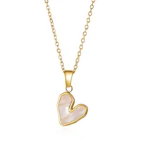 Simple Style Heart Shape 304 Stainless Steel Plating Acrylic Women's Pendant Necklace sku image 3