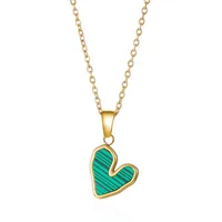 Simple Style Heart Shape 304 Stainless Steel Plating Acrylic Women's Pendant Necklace main image 5